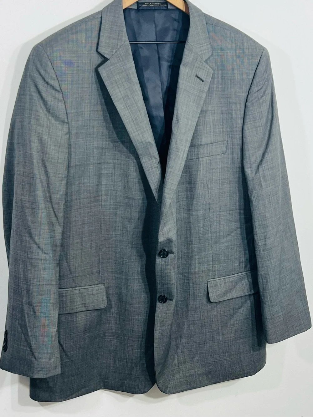 Vintage Petrocelli Men's Wool Stretch Blazer Jacket Gray 54L 56L 3XL 4XL